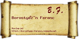 Borostyán Ferenc névjegykártya